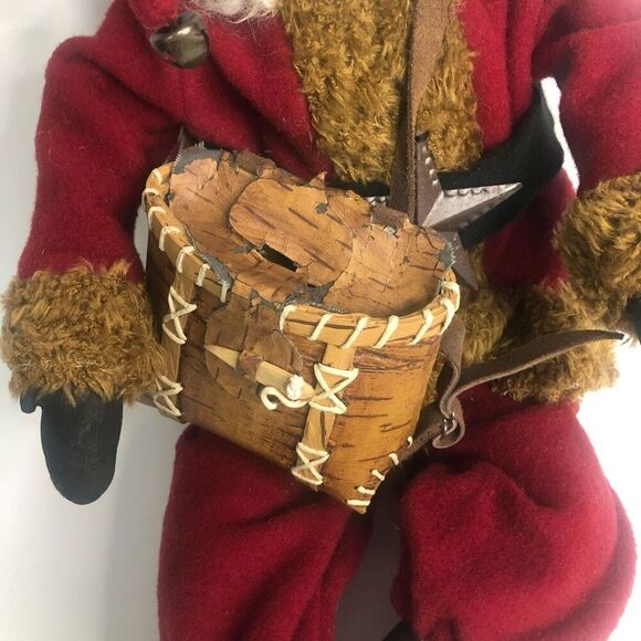 vintage old world santa primitive star bag satchel shelf sitter no face 11 inch - Picture 3 of 11